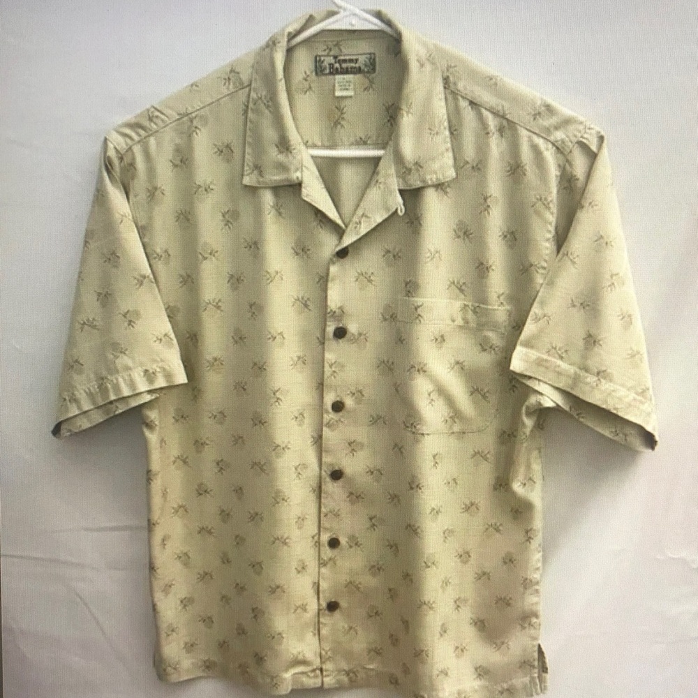 Men's Beige Short Sleeve Shirt